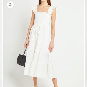 Hill House White eyelet midi dress